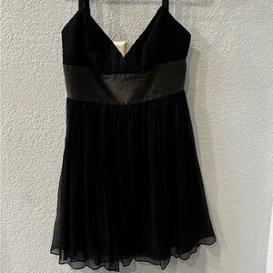 Catherine Malandrino Black Silk Mini Dress